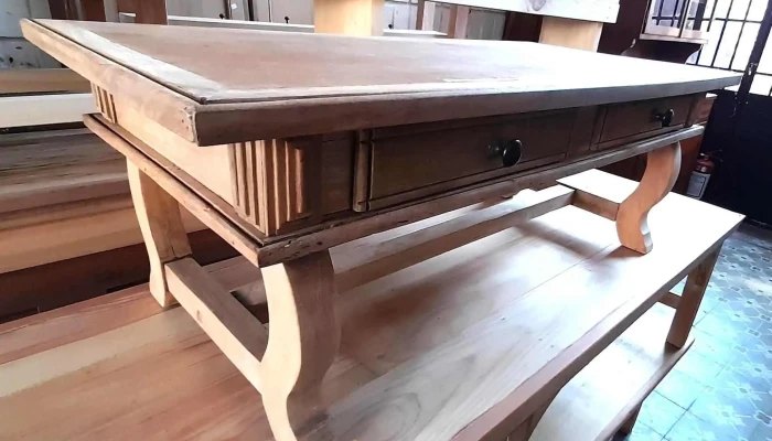 Mesa Ratona De Estilo Restaurada Dos Caj 3 - 17-06-2021