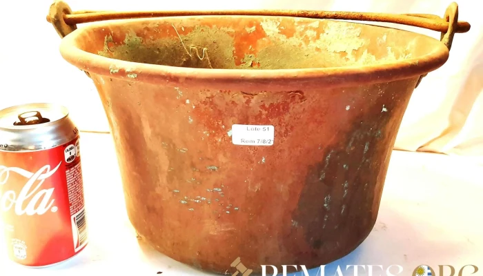Olla de cobre 30 de diametro x 18 de altura
