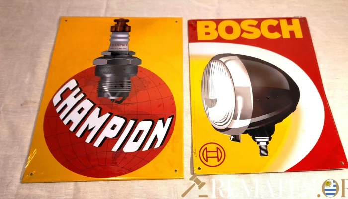 Par de chapas replicas publicidad antigua