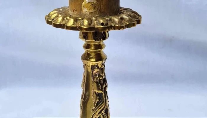 Par De Pie De Veladoras De Bronce Macizo -  2 - 17-06-2021