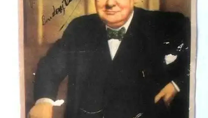 Postal De Winston Churchill Con Firma So 2 - 30-07-2021