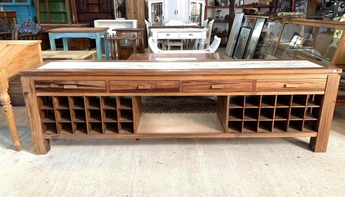 Rack Vinera En Pinotea Tapa Con Marmol 2 2 - 06-12-2020