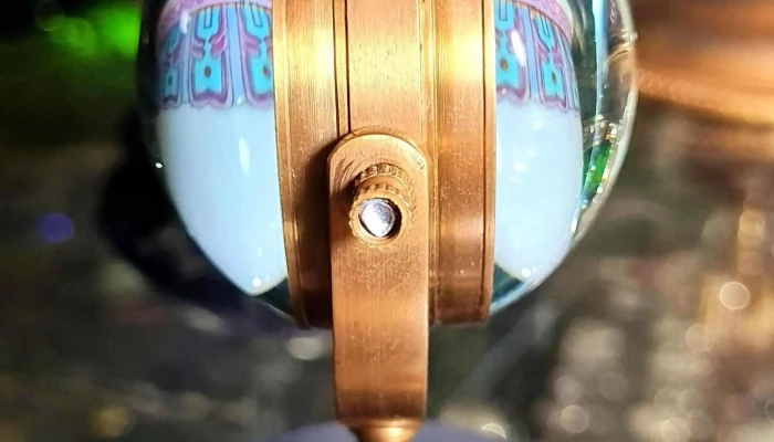 Reloj Bola Cristal Y Bronce Funciona -  2 - 17-06-2021