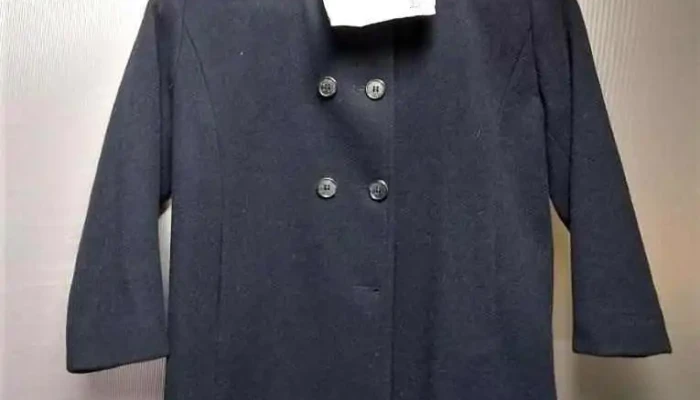 Saco de paño de lana para niña, color azul (sin talle)