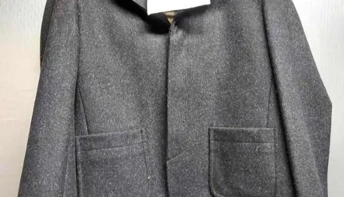 Saco de paño de lana para niño, talle 8 de color gris oscuro (mutilado)