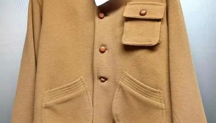 Saco de paño de lana para niño, talle M de color beige