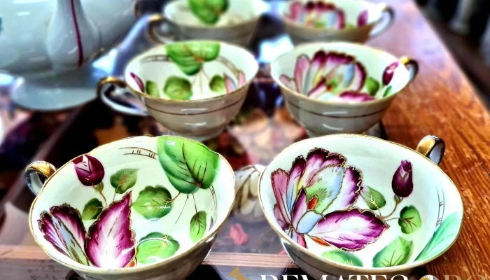 Seis tazas de te porcelana japonesa
