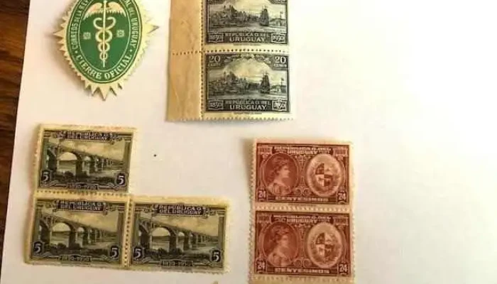 Sellos postales de Uruguay sin circular