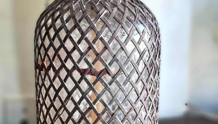 Sifón antiguo malla de acero