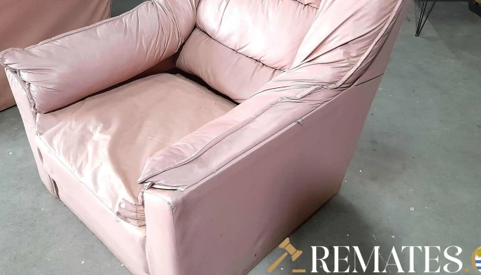 Sillon De 1 Cuerpo Color Rosa En Cuerina -  2 - 17-06-2021
