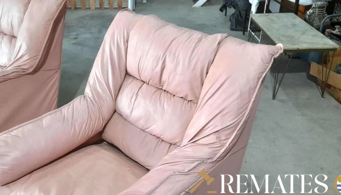 Sillon De 1 Cuerpo Color Rosa En Cuerina -  3 - 17-06-2021
