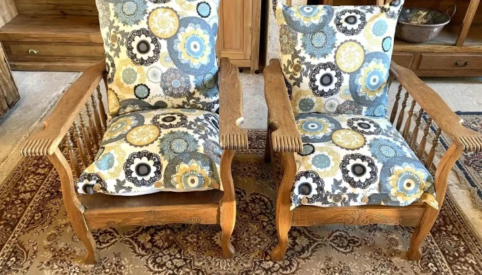 Sillones Morris En Roble Con Almohadones