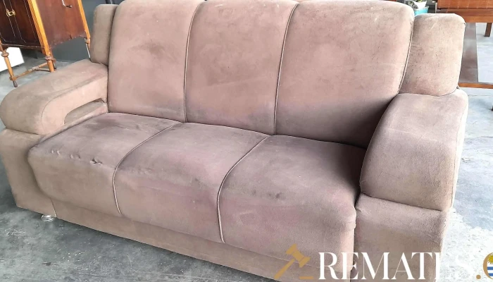 sofa marron de 3 cuerpos