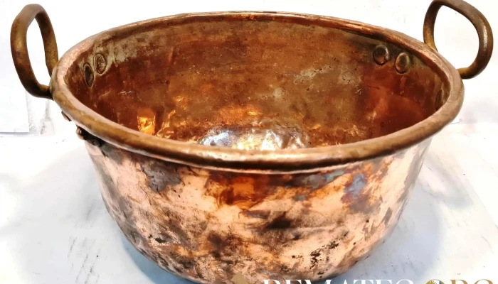 Tacho de cobre grueso uso o decoración 10 lts