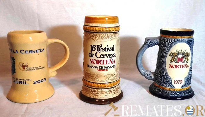 Tres jarras semana de la cerveza de Paysandú